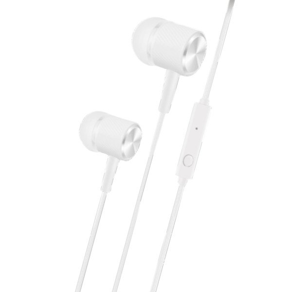 U405 - Universal Wired Earphones With Powerful Bass And HIFI Sound - White