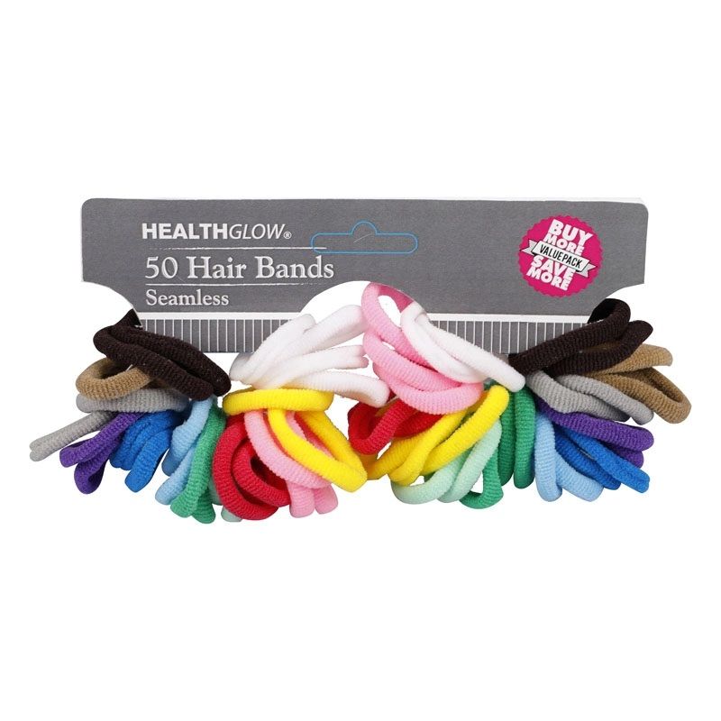 50 Piece Assorted Colour Hair Band Set