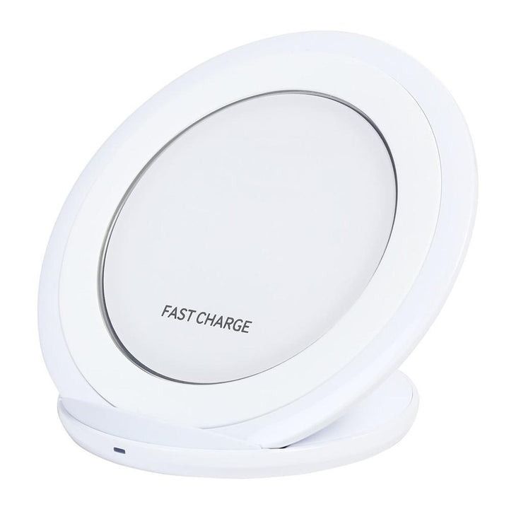 White-Samsung S7 Wireless Fast Charging Stand Ideal for Home and Office Use
