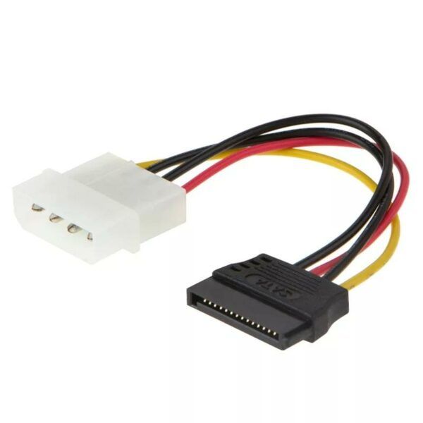 XF0608 4-Pin Molex IDE Female to 15-Pin SATA Conversion Cable