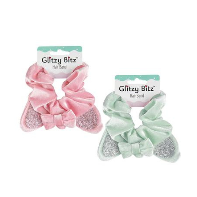 Hair Band Scrunchie Double Bow-2 Pack