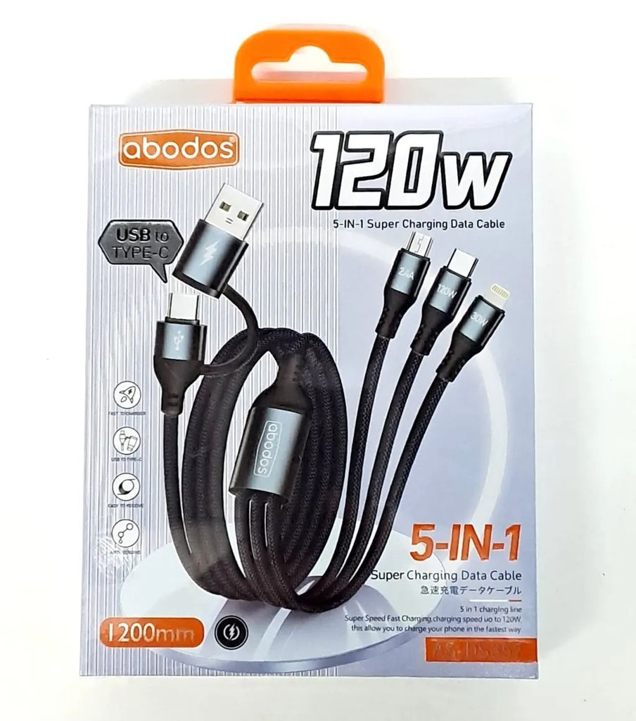 ABODOS CABLE AS-DS357 5in1 120W 1.2M