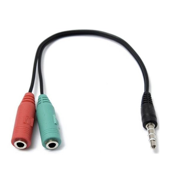 DW-Male To 2 Female 3.5mm Splitter Plug 15 cm Long