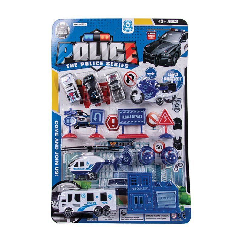 Bulk Pack x 1 Vehicle Playset Police Force 43x32cm