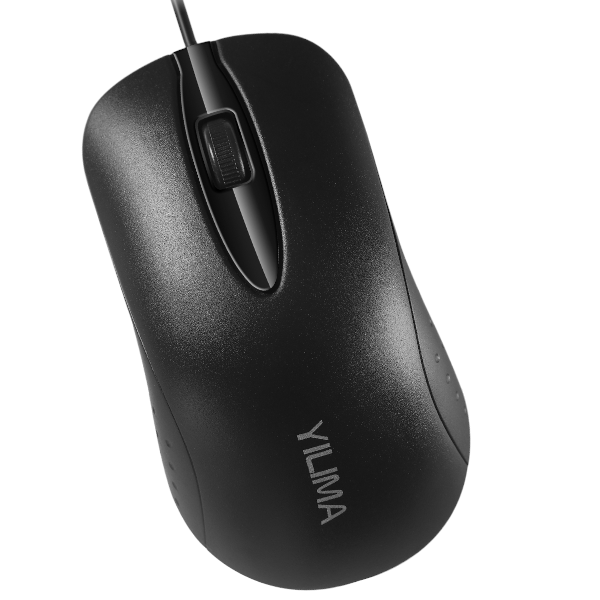 YILIMA - QS-101 - Universal Wired Mouse With Optical Precision - Black