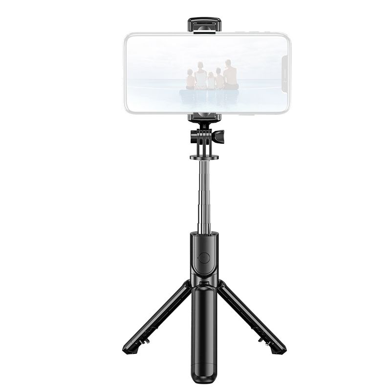 Selfie Stick with Hidden Tripod Stand and Built-in Bluetooth Remote S03