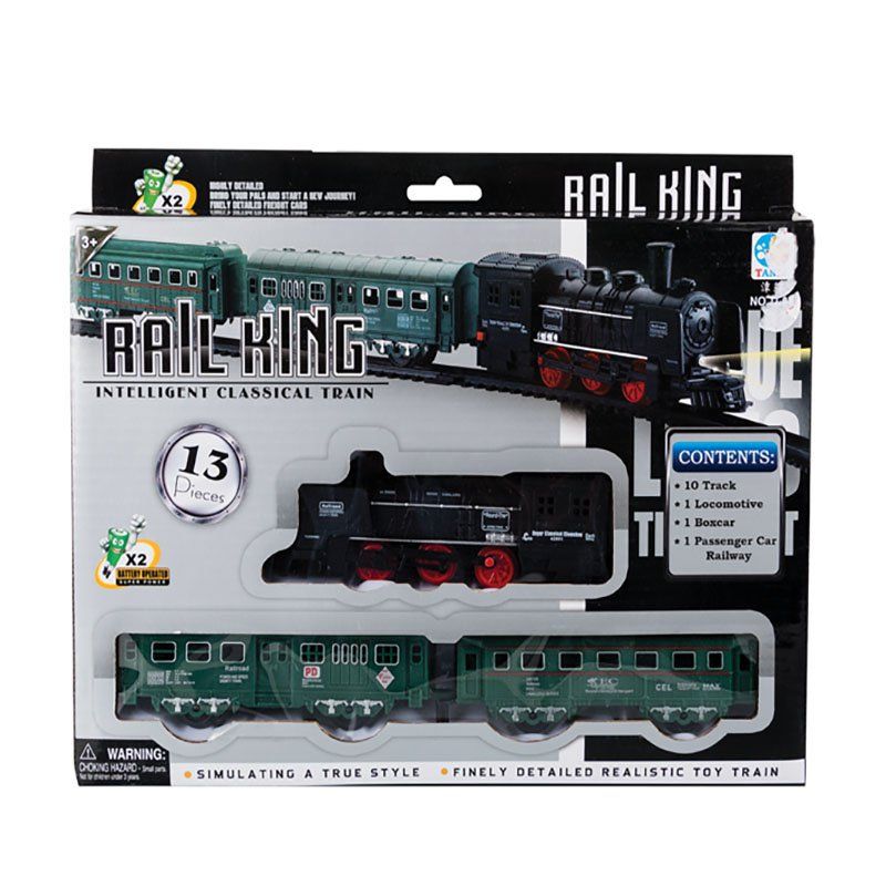 Bulk Pack x 2 Battery Operated Train Set 13pcs 29cm
