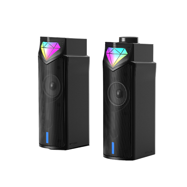 ONIKUMA L1 Attachable 5W Speakers With Dynamic RGB Lighting - Black