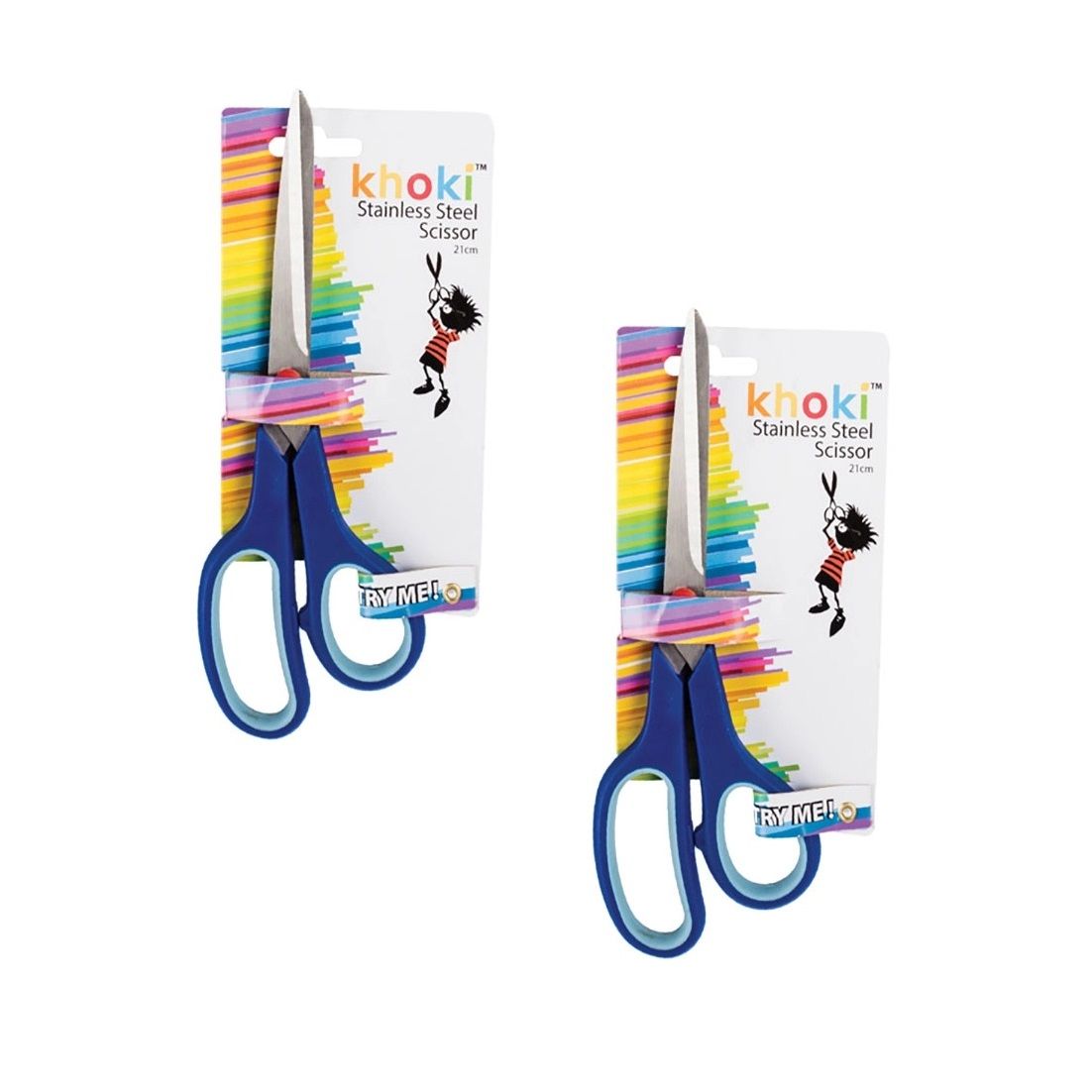 Stainless Steel Scissor with Plastic Handle (21cm) Pack of 2