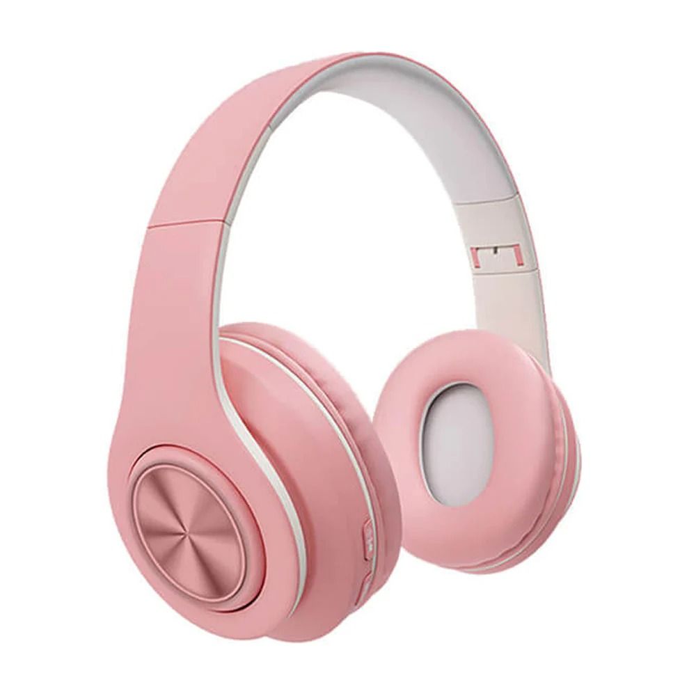 Pink BT Headphone P39 - Wireless Comfort & Superior Sound