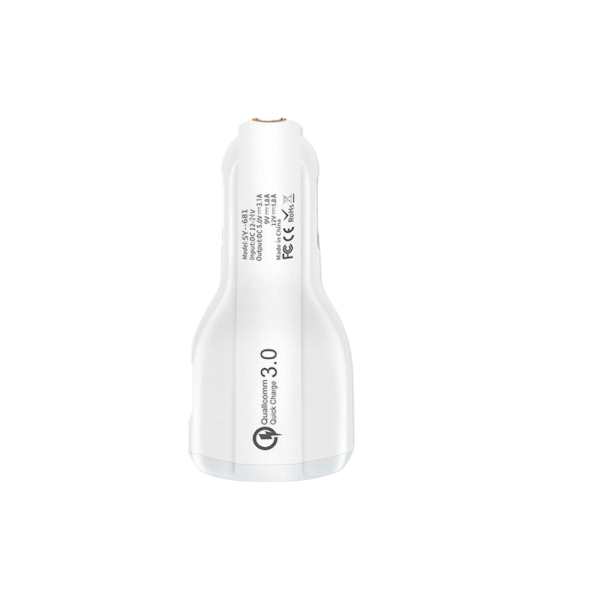 ABODOS - AS-GS19 - Dual USB Car Charger - White