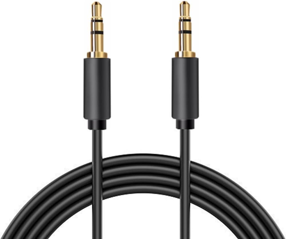 3.5mm AUX Male to Male Stereo Audio Cable 1m - Black