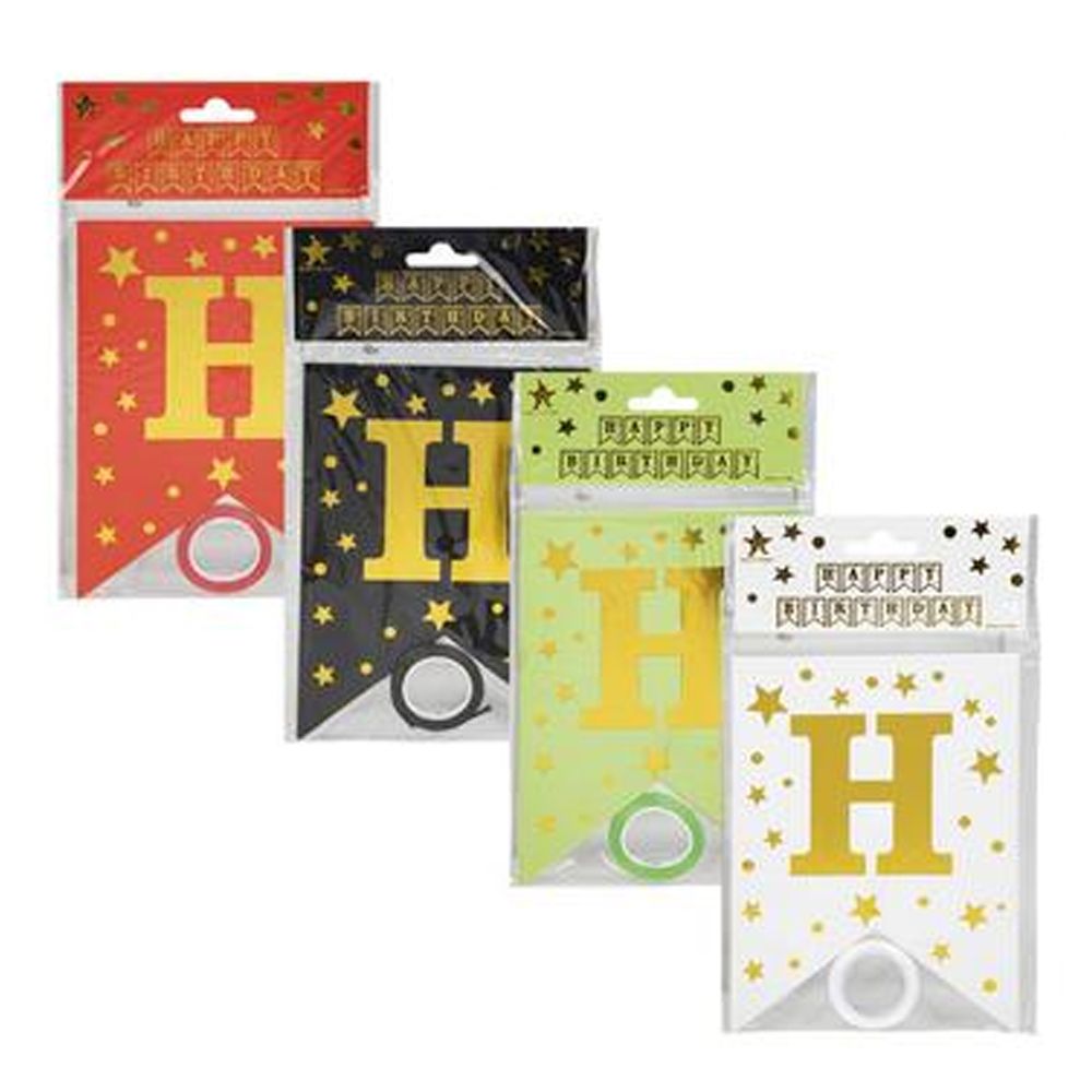Party Banner Happy Birthday - 4 Pack