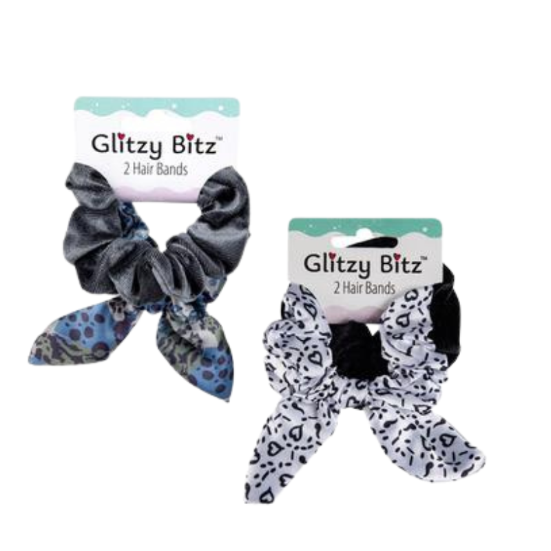 Hair Band Scrunchie & Printed 2 Piece -2 Pack
