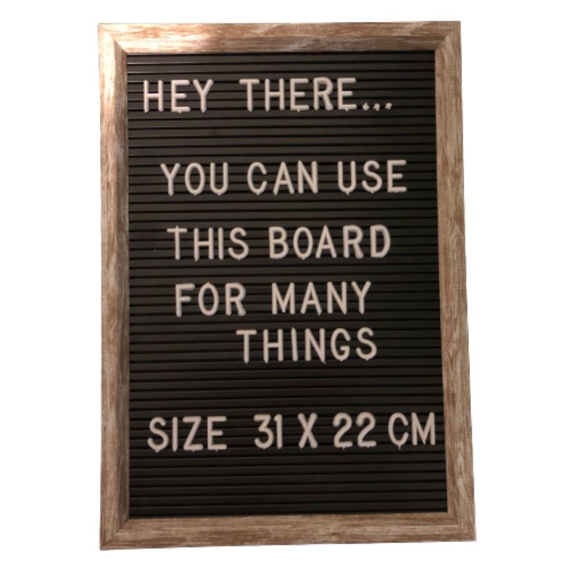 Black Plastic Letter Board - 31 x 22cm - Pack Of 2