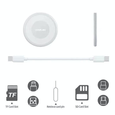 60W USB Fast Charging Cable Set with Type C Micro USB Port & Mobile Stand - 1 Pack