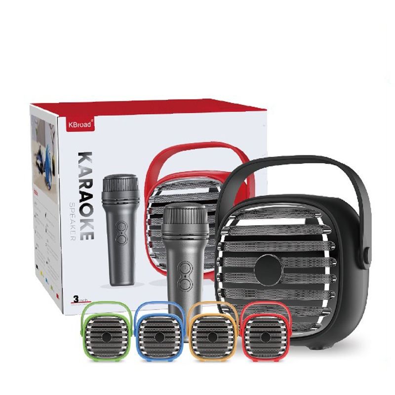 KTS-1943 Portable Bluetooth Speaker with Wireless Microphone & LED Light