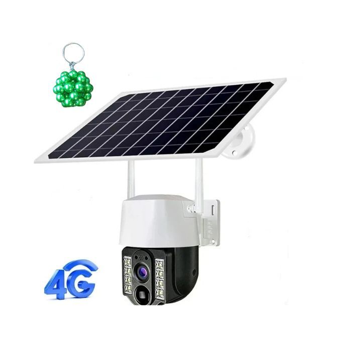 VC3-4G Solar Powered Surveillance Camera V380 Pro App And Keyholder