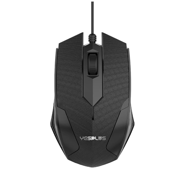 YesPlus - YS-1306 - Ergonomic Wired Mouse - Black