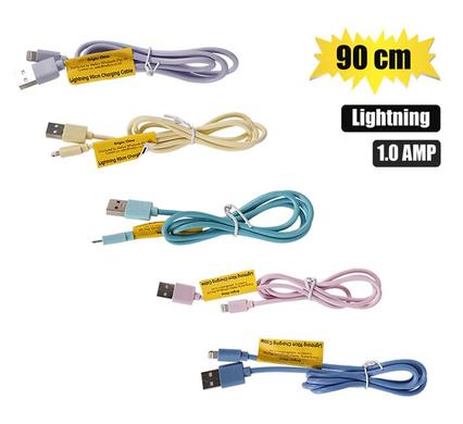 USB CABLE LIGHTNING 1.0 AMP BUlk 90cm