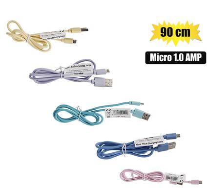 USB CABLE MICRO USB 1.0AMP BULK 90cm