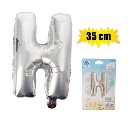 BALLOON FOIL SILVER H 35cm
