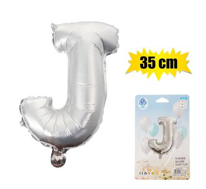 BALLOON FOIL SILVER J 35cm