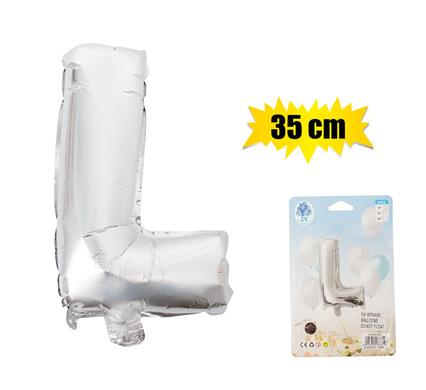 BALLOON FOIL SILVER L 35cm