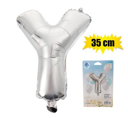 BALLOON FOIL SILVER Y 35cm