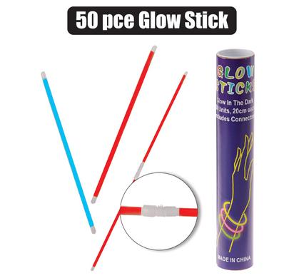 GLOW STICKS 50x19.5cm W/CONNECTORS