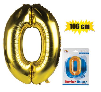 BALLOON HELIUM FOIL GOLD 0 106cm F-04