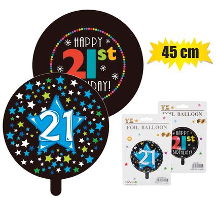 BALLOON HELIUM FOIL MS 21 45cm F-01