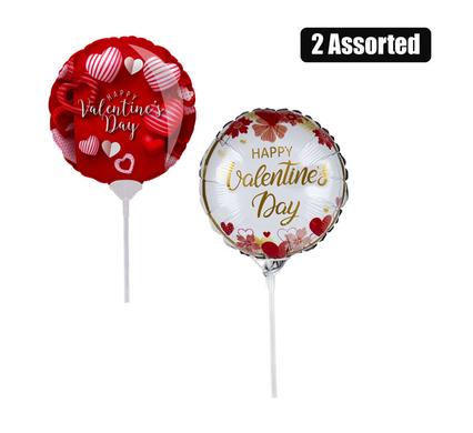 BALLOON AIR FILL W/STICK VALENTINES
