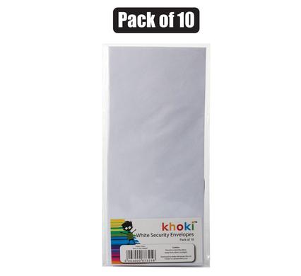 ENVELOPES SECURITY WHT 240x107mm 10PK