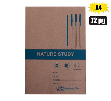 BOOK SOFT-COVER A4 72PG NATURE STUDY F/M