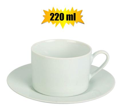 WHITEWARE CUP+SAUCER 220ML