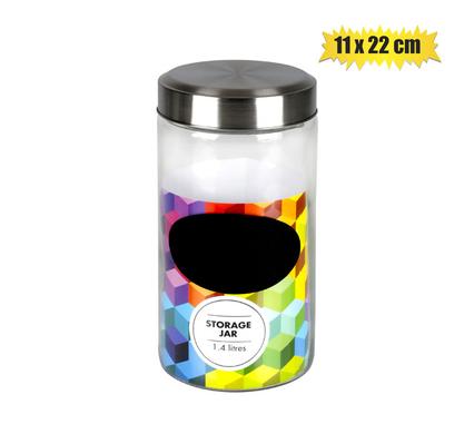 STORAGE-JAR GLS BLACKBOARD 11x22cm