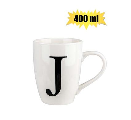 MUG DAILY TALL LETTER J,400ml
