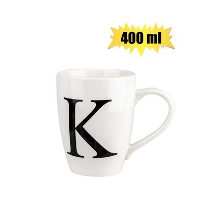 MUG DAILY TALL LETTER K,400ml