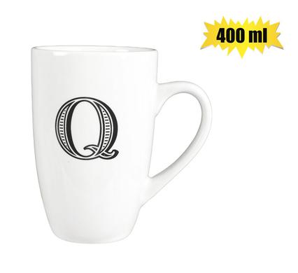 MUG DAILY TALL LETTER Q,400ml