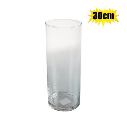 VASE GLASS FLORIST CYLINDAR 30CM CLEAR