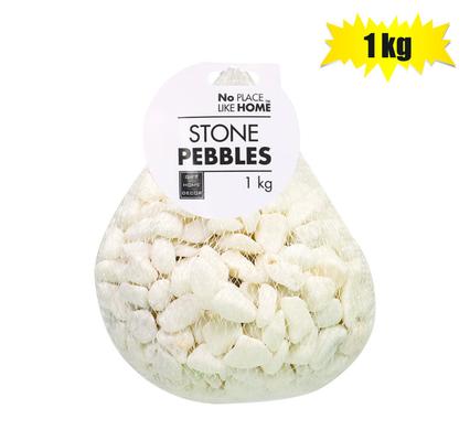 PEBBLES RIVERSTONES 1kg WHITE