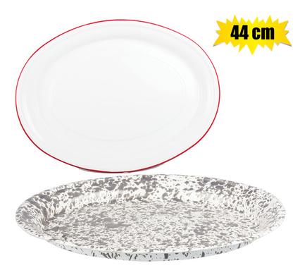 TRAY ENAMEL 44cm OVAL