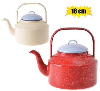TEA KETTLE ENAMEL 18cm