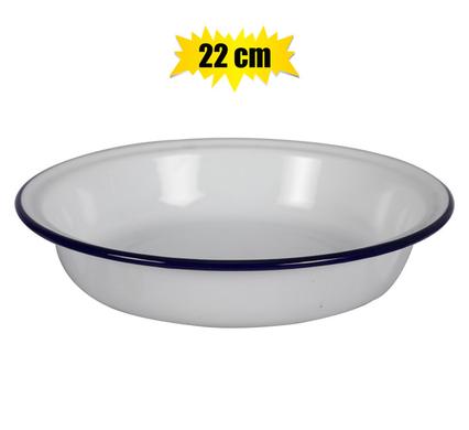 PLATE ENAMEL 22cm MILK