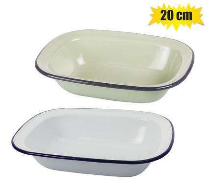 PIE DISH ENAMEL 20cm OBLONG