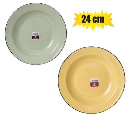 PLATE ENAMEL 24cm PLAIN (SOUP)