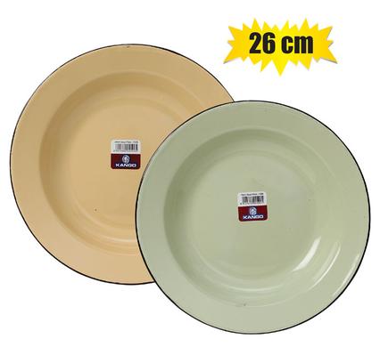 PLATE ENAMEL 26cm PLAIN (SOUP)