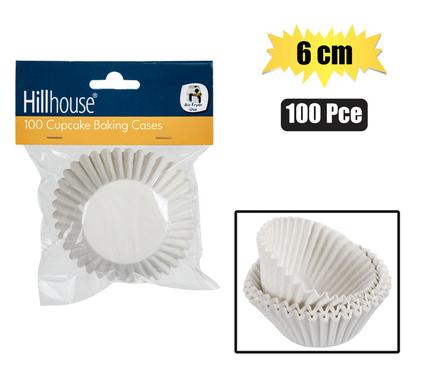 BAKING-CUP PAPER 100PC-MED 6cm HILLHOUSE