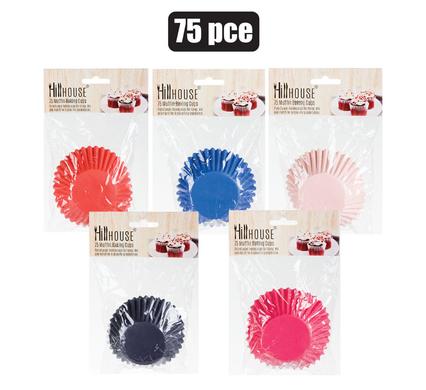 BAKING-CUP PAPER MUFFIN 75PCE ASSTD
